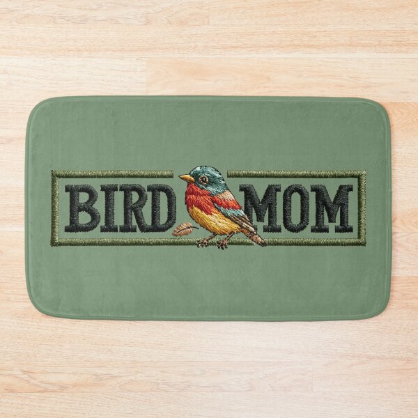 Item preview, Bird Mom Embroidered Songbird Typography designed and sold by MegaNovaArt.