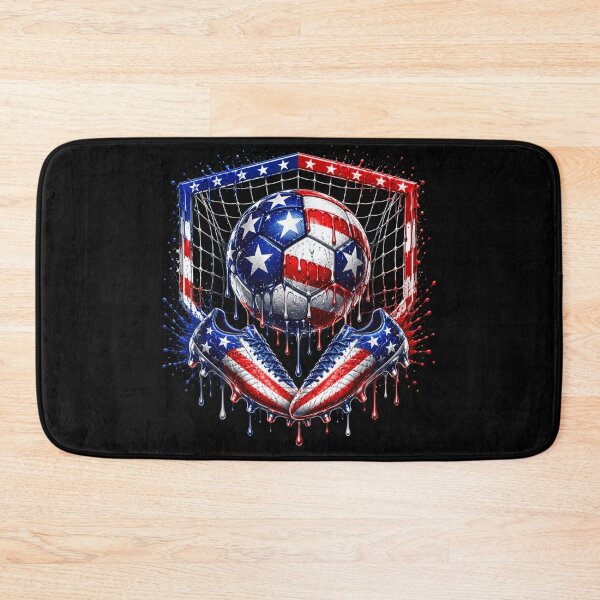 Item preview, USA Soccer Ball American Flag Football Cleats Dripping Paint Sports Graphic designed and sold by PhocoNibict.