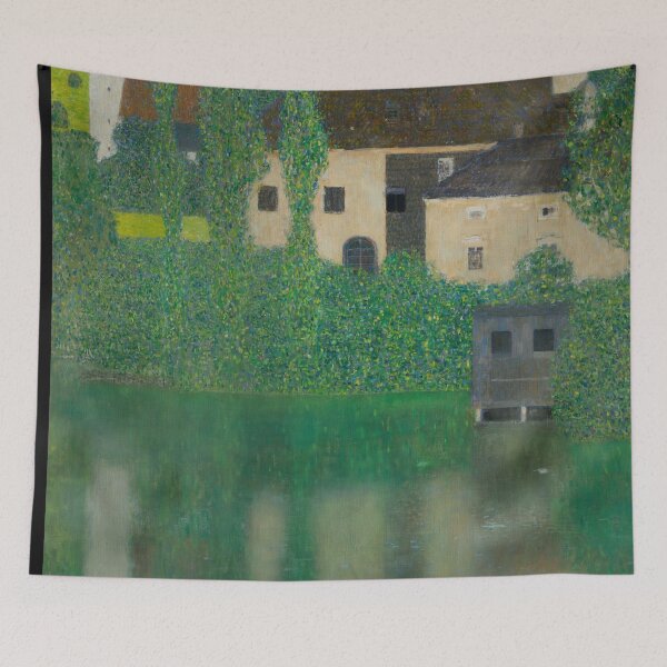Item preview, Lakeside Castle Among Green Trees designed and sold by artofuniverse.