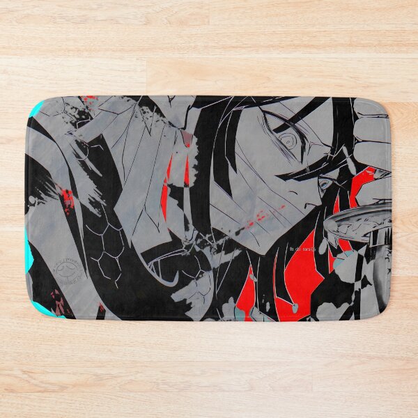 Item preview, Obanai Iguro Demon Slayer Monochrome Crimson Closeup designed and sold by B5fivemerch.