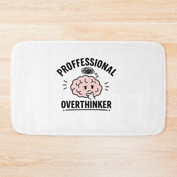 Item preview, Professional Overthinker Funny Brain Cartoon Minimal Design designed and sold by AM*ART.