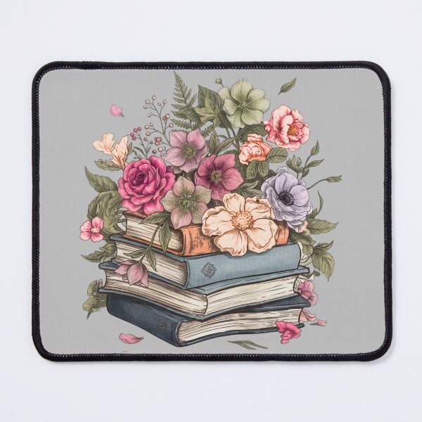 Item preview, Bloom Between the Pages – Floral Book Stack Illustration designed and sold by UUniqueIImprint.