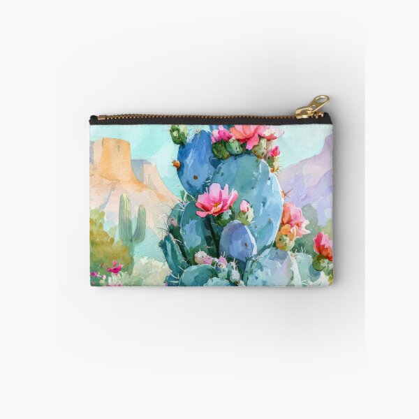 Item preview, Watercolor Blooming Cactus Southwestern Desert Landscape designed and sold by MargaretWiktor.