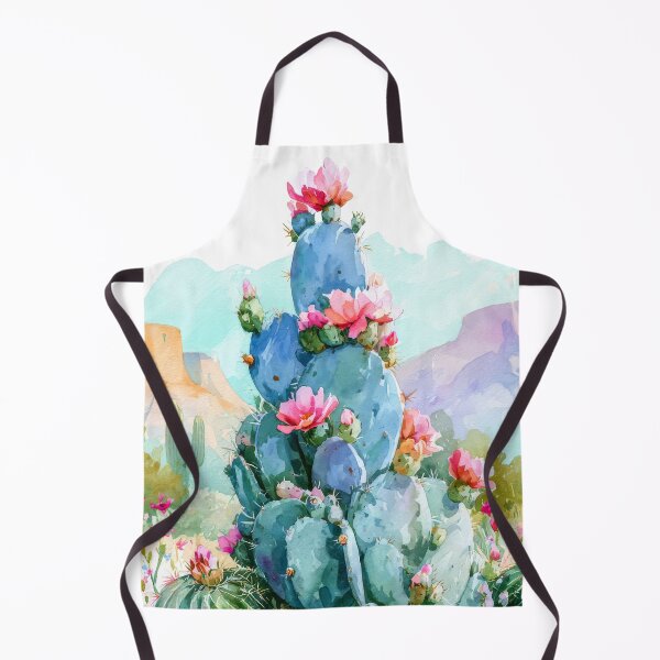 Item preview, Watercolor Blooming Cactus Southwestern Desert Landscape designed and sold by MargaretWiktor.