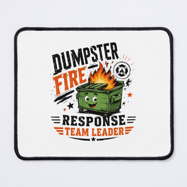 Item preview, Dumpster Fire Response Team Leader Funny Manager Sarcastic Leadership Humor designed and sold by HumansStuck12.