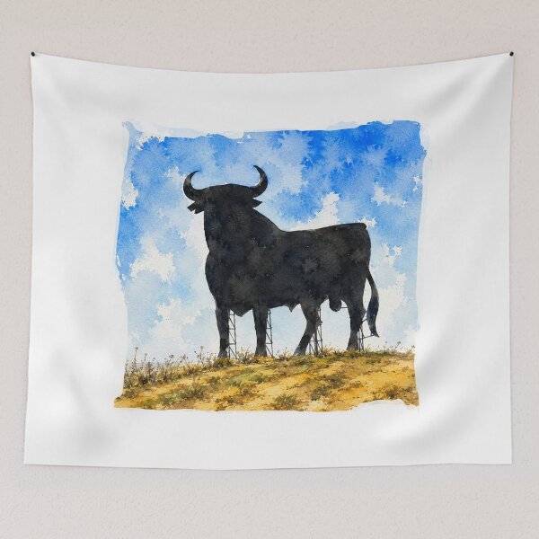 Item preview, The Spirit of Spain | Watercolor Osborne Bull Inspired by Spanish Tradition designed and sold by Lifer Art and Design.