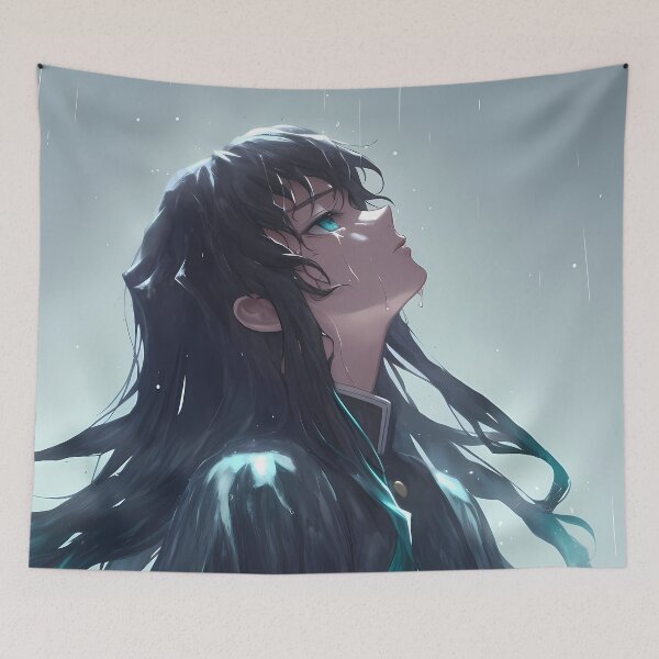 Item preview, Muichiro Tokito Demon Slayer Rain Sky Gaze designed and sold by B5fivemerch.