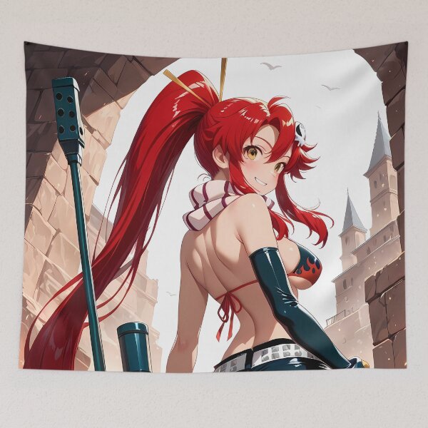 Item preview, Yoko Littner Gurren Lagann Archway Ruins Confident Pose designed and sold by B5fivemerch.