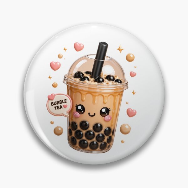Item preview, Kawaii Bubble Tea Character – Cute 3D Boba Sticker Design designed and sold by AstraDrip Studio.