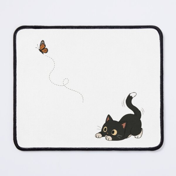 Item preview, Playful Kitten Butterfly Graphic Tee designed and sold by northpeakshop.