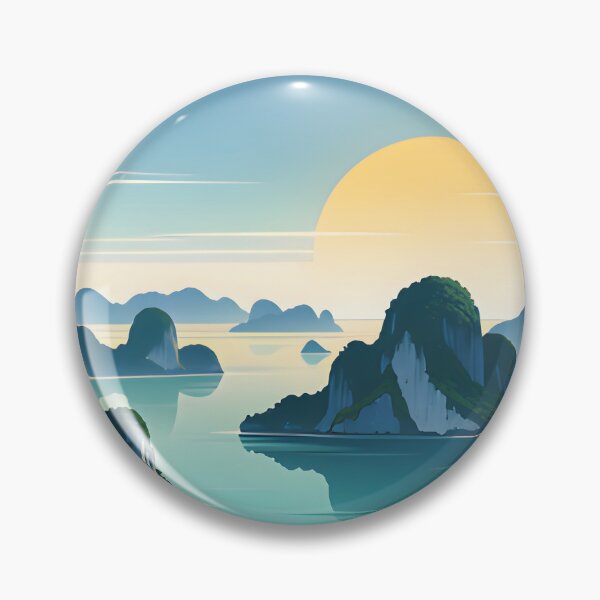 Item preview, Ang Thong Marine Park Thailand Retro Sunset Travel Poster | Vintage Tropical Island Wall Art designed and sold by Spirit of Siam.