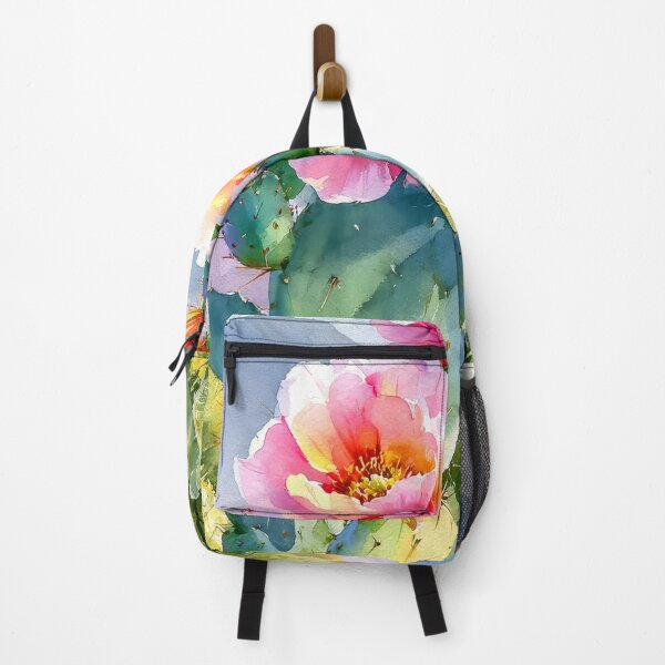 Item preview, Watercolor Blooming Cactus Southwestern Desert Landscape designed and sold by MargaretWiktor.