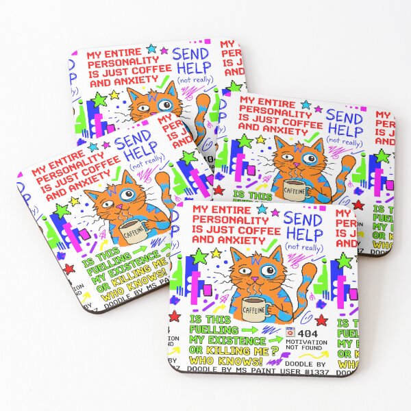 Item preview, Funny Coffee Cat Chaos Gen Z Aesthetic Meme designed and sold by ART ATTACK ZONE.