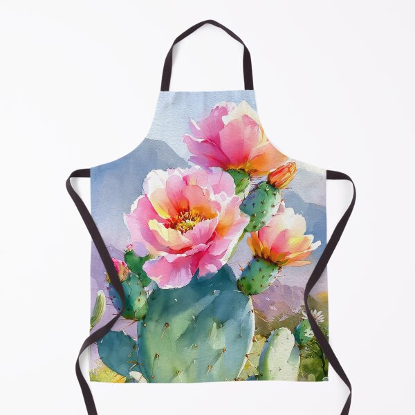 Item preview, Watercolor Blooming Cactus Southwestern Desert Landscape designed and sold by MargaretWiktor.