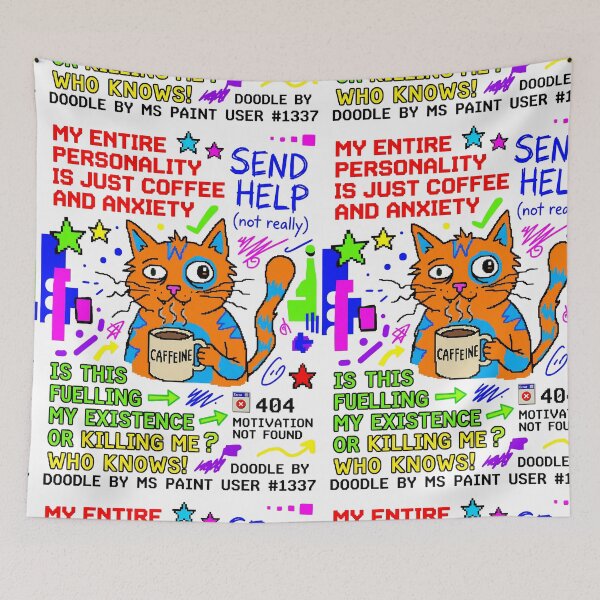 Item preview, Funny Coffee Cat Chaos Gen Z Aesthetic Meme designed and sold by ART ATTACK ZONE.