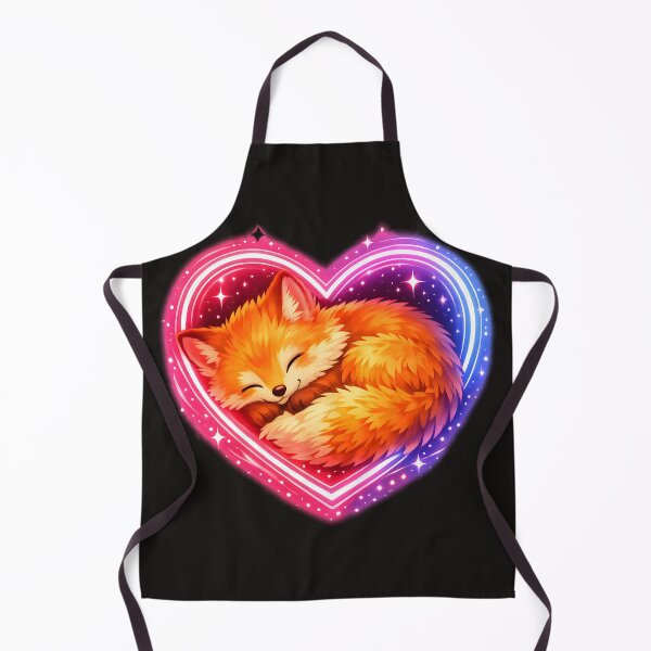 Item preview, Neon Heart Fox – Cute Futuristic Animal Illustration designed and sold by Neo Tokio.