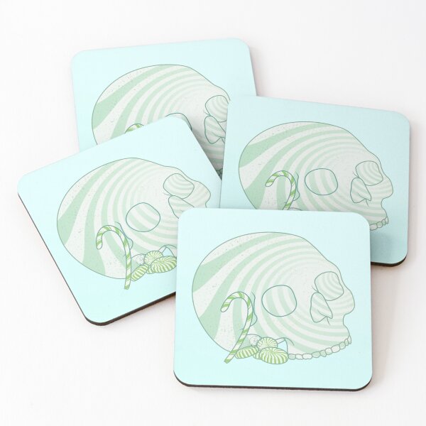 Item preview, Pastel Goth Peppermint Skull designed and sold by Juditangelo.