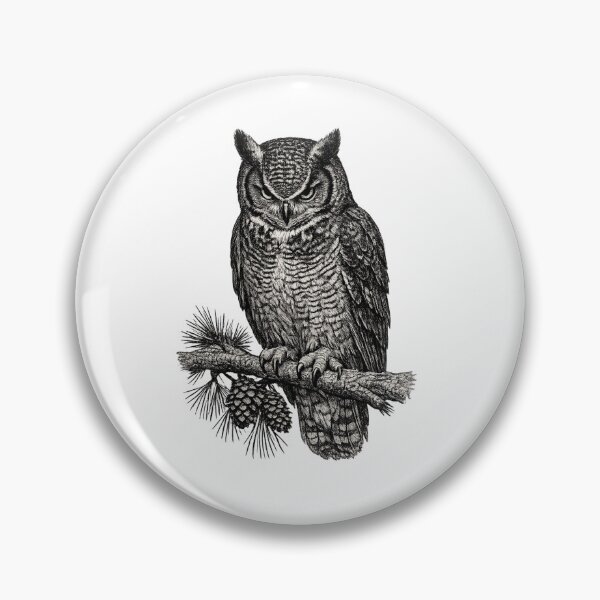 Item preview, Great Horned Owl Night Watch designed and sold by KrungiT Design .