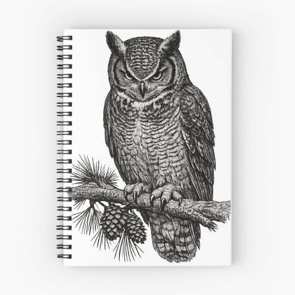 Item preview, Great Horned Owl Night Watch designed and sold by KrungiT Design .