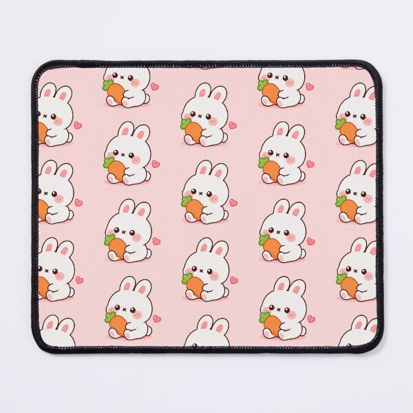 Item preview, Cute Bunny Hugging Carrot - Kawaii Bunny Sticker designed and sold by ChosmahDrawing.