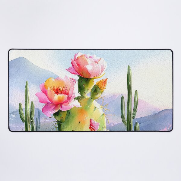Item preview,  Watercolor Blooming Cactus Southwestern Desert Landscape designed and sold by MargaretWiktor.