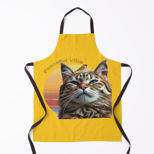 Item preview, Cute Cat with Bird Friend Retro Vintage Sunset Aesthetic designed and sold by hoodiehood.