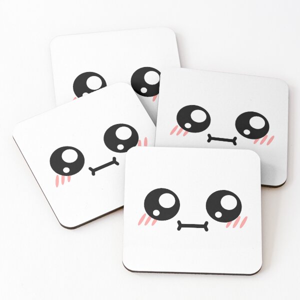 Item preview, Cute kawaii blushing meh face designed and sold by BlushyPrint.