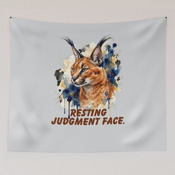 Item preview, Resting Judgment Face Caracal | Funny Introvert Cat Shirt | Sarcastic Wildlife Design designed and sold by Biedroneczka.