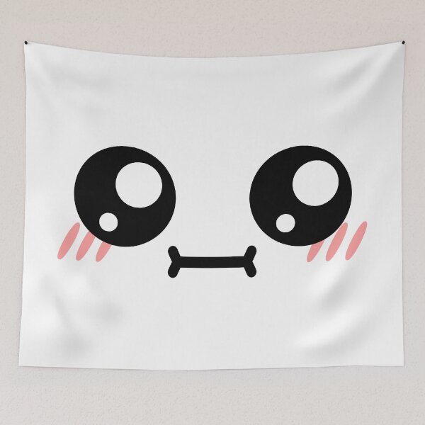 Item preview, Cute kawaii blushing meh face designed and sold by BlushyPrint.