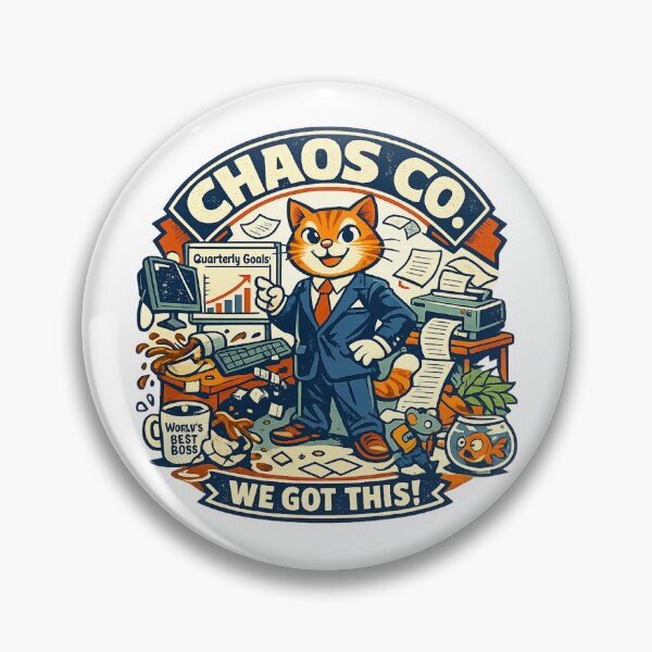 Item preview, Chaos Manager Funny Cat Retro Vintage Vector designed and sold by wizooo411.