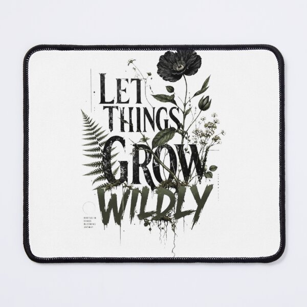 Item preview, Let Things Grow Wildly Vintage Botanical Goth Design designed and sold by THE LUMORA.