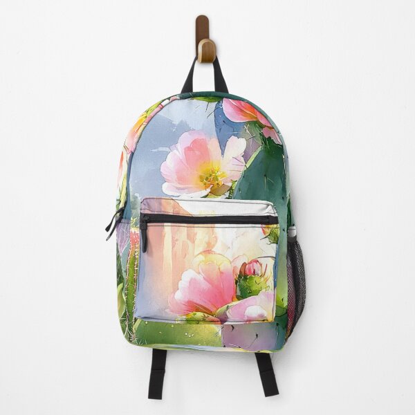 Item preview, Watercolor Blooming Cactus Southwestern Desert Scenery designed and sold by MargaretWiktor.