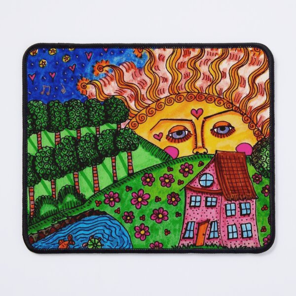 Item preview, Sleepy Sun and Pink House Landscape designed and sold by RyanAshford.