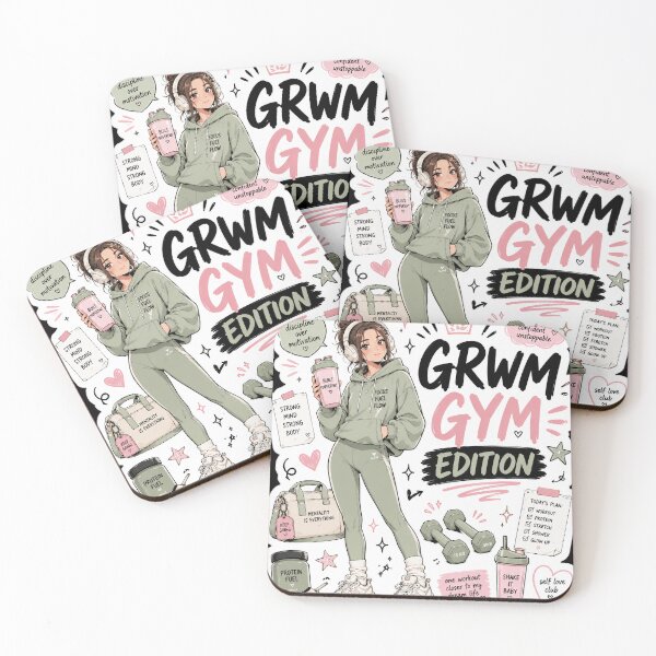 Item preview, cute GRWM Gym editionstickers pack designed and sold by vibeartstudio99.