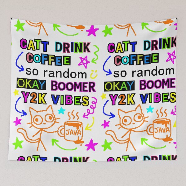 Item preview, Art Coffee Cat Chaos Gen Z Aesthetic Meme designed and sold by ART ATTACK ZONE.