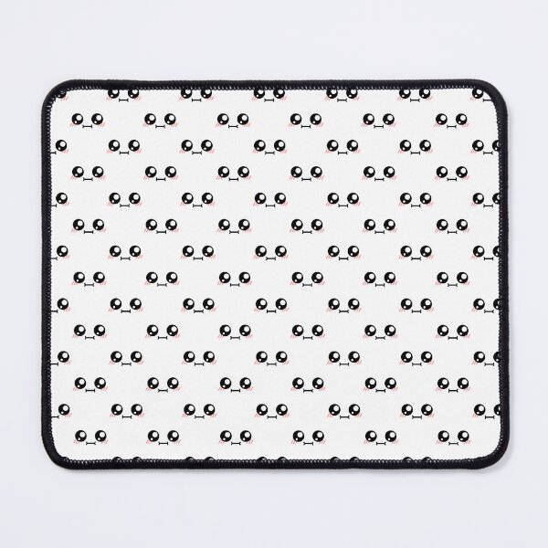 Item preview, Cute kawaii blushing meh face pattern designed and sold by BlushyPrint.
