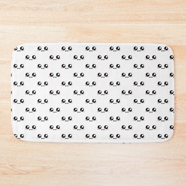 Item preview, Cute kawaii blushing meh face pattern designed and sold by BlushyPrint.