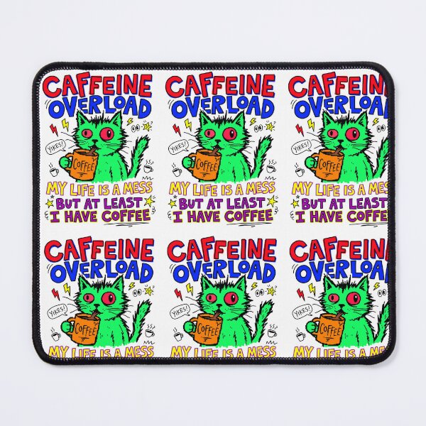 Item preview, Overload Coffee Cat Chaos Gen Z Aesthetic Meme designed and sold by ART ATTACK ZONE.