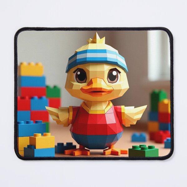 Item preview, Adorable Low Poly Duckling Personal Trainer LEGO Art designed and sold by IntelliMindDesigns.