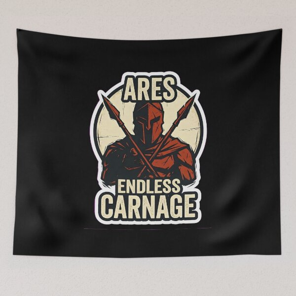 Item preview, Brutalist Ares Endless Carnage Greek God Of War Propaganda Graphic designed and sold by EKHOAISTORE.