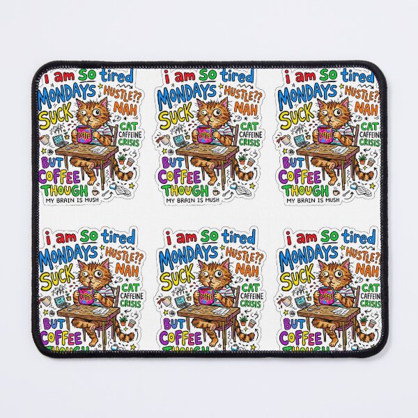 Item preview, Monday Coffee Cat Chaos Gen Z Aesthetic Meme designed and sold by ART ATTACK ZONE.
