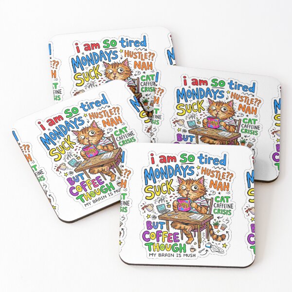 Item preview, Monday Coffee Cat Chaos Gen Z Aesthetic Meme designed and sold by ART ATTACK ZONE.