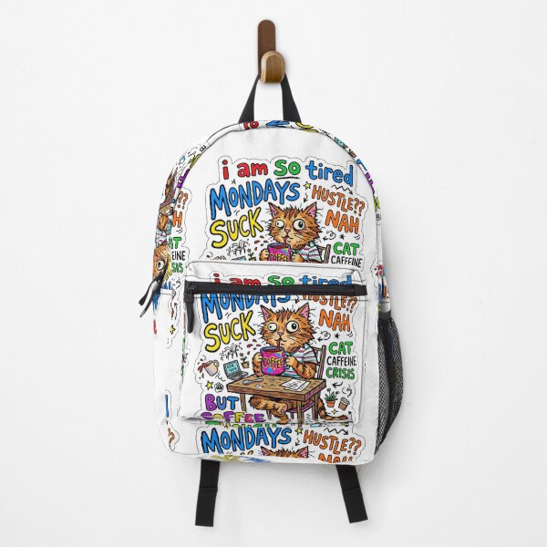Item preview, Monday Coffee Cat Chaos Gen Z Aesthetic Meme designed and sold by ART ATTACK ZONE.