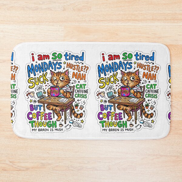 Item preview, Monday Coffee Cat Chaos Gen Z Aesthetic Meme designed and sold by ART ATTACK ZONE.