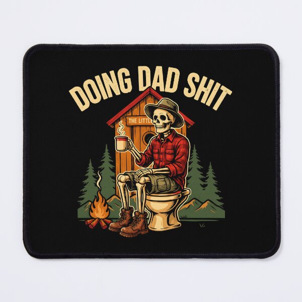 Item preview, Doing Dad Shit Skeleton Toilet Funny Bathroom Dad Meme designed and sold by Redgiant87x.
