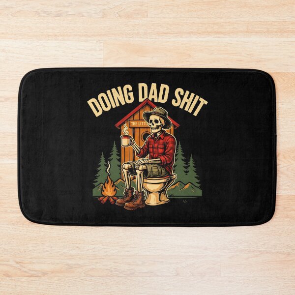 Item preview, Doing Dad Shit Skeleton Toilet Funny Bathroom Dad Meme designed and sold by Redgiant87x.