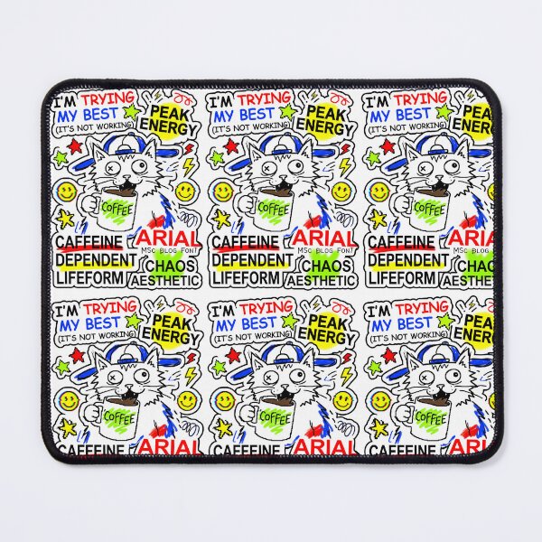 Item preview, Energy Coffee Cat Chaos Gen Z Aesthetic Meme designed and sold by ART ATTACK ZONE.