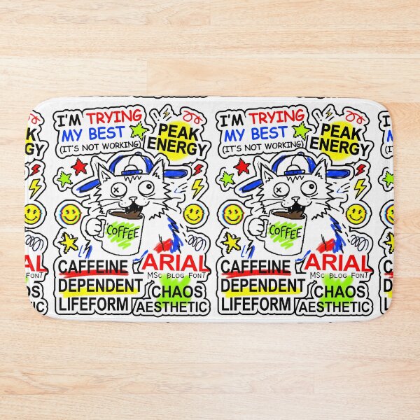 Item preview, Energy Coffee Cat Chaos Gen Z Aesthetic Meme designed and sold by ART ATTACK ZONE.