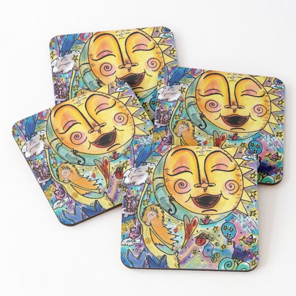 Item preview, Whimsical Celestial Sun and Moon Art designed and sold by RyanAshford.