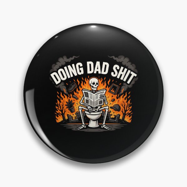 Item preview, Doing Dad Shit Skeleton Toilet Hilarious Dad Meme for Hardworking Dads designed and sold by Redgiant87x.
